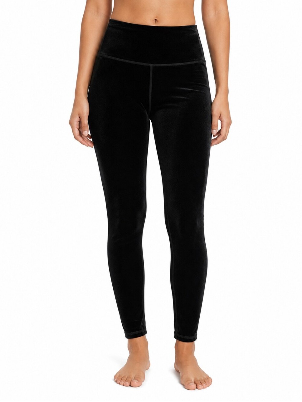 Athleta Elation Velvet Tight Leggings Black Size Medium High Rise Soft Stretch